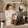 imageLOVEVOOK Laptop Tote Bag for Women With Large Cup Holder Leather Work Tote Bag for Women156 Inch Professional Computer Briefcase Business Teacher Commuter Shoulder BagOffice Travel GiftGreen Embossed