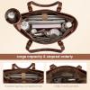 imageLOVEVOOK Laptop Tote Bag for Women With Large Cup Holder Leather Work Tote Bag for Women156 Inch Professional Computer Briefcase Business Teacher Commuter Shoulder BagOffice Travel GiftEarthy Brown