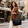 imageLOVEVOOK Laptop Tote Bag for Women With Large Cup Holder Leather Work Tote Bag for Women156 Inch Professional Computer Briefcase Business Teacher Commuter Shoulder BagOffice Travel GiftBlack
