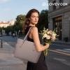 imageLOVEVOOK Laptop Tote Bag for Women With Large Cup Holder Leather Work Tote Bag for Women156 Inch Professional Computer Briefcase Business Teacher Commuter Shoulder BagOffice Travel GiftNude Color