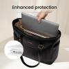 imageLOVEVOOK Laptop Tote Bag for Women With Large Cup Holder Leather Work Tote Bag for Women156 Inch Professional Computer Briefcase Business Teacher Commuter Shoulder BagOffice Travel GiftRetro Black