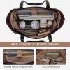 imageLOVEVOOK Laptop Tote Bag for Women With Large Cup Holder Leather Work Tote Bag for Women156 Inch Professional Computer Briefcase Business Teacher Commuter Shoulder BagOffice Travel GiftPurpleblack