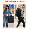 imageLOVEVOOK Travel Backpack for Women 45L Expandable Large Carry On Backpack Personal Item Travel Bag Flight Approved Business Weekender Overnight Essentials Waterproof Back Pack Fit 17 Inch LaptopBlack