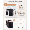 imageLOVEVOOK Travel Backpack for Women 45L Expandable Large Carry On Backpack Personal Item Travel Bag Flight Approved Business Weekender Overnight Essentials Waterproof Back Pack Fit 17 Inch LaptopOlive Greenblack