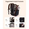 imageLOVEVOOK Travel Backpack for Women 45L Expandable Large Carry On Backpack Personal Item Travel Bag Flight Approved Business Weekender Overnight Essentials Waterproof Back Pack Fit 17 Inch LaptopWhiteblack