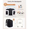 imageLOVEVOOK Travel Backpack for Women 45L Expandable Large Carry On Backpack Personal Item Travel Bag Flight Approved Business Weekender Overnight Essentials Waterproof Back Pack Fit 17 Inch LaptopBlack