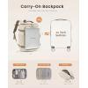 imageLOVEVOOK Travel Backpack for Women amp Men 25L Airline Approved Personal Item Carry On Backpack Lightweight with 2 Packing Cubes Waterproof Daypack for Work Gym amp Weekend Travel Slate GreenBlackKhakibeige