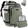 imageLOVEVOOK Travel Backpack for Women amp Men 25L Airline Approved Personal Item Carry On Backpack Lightweight with 2 Packing Cubes Waterproof Daypack for Work Gym amp Weekend Travel Slate GreenBlackSlate Greenblack
