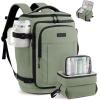 imageLOVEVOOK Travel Backpack for Women amp Men 25L Airline Approved Personal Item Carry On Backpack Lightweight with 2 Packing Cubes Waterproof Daypack for Work Gym amp Weekend Travel Slate GreenBlackSlate Greenblack