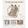 imageLOVEVOOK Travel Backpack for Women amp Men 25L Airline Approved Personal Item Carry On Backpack Lightweight with 2 Packing Cubes Waterproof Daypack for Work Gym amp Weekend Travel Slate GreenBlackKhakibeige