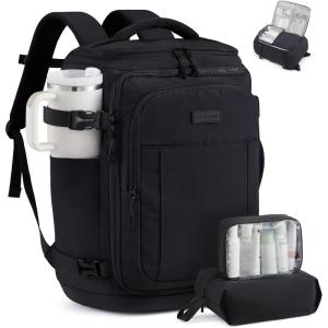 imageLOVEVOOK Travel Backpack for Women amp Men 25L Airline Approved Personal Item Carry On Backpack Lightweight with 2 Packing Cubes Waterproof Daypack for Work Gym amp Weekend Travel Slate GreenBlackBlack