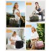 imageLOVEVOOK Weekender Bags for Women with Shoe Compartment Lightweight Travel Duffle Bag with Wet Pocket Hospital Overnight Bags for Women Labor Delivery Personal Item Carry On Bag for Gym SportWhite  Green