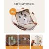 imageLOVEVOOK Weekender Bags for Women with Shoe Compartment Lightweight Travel Duffle Bag with Wet Pocket Hospital Overnight Bags for Women Labor Delivery Personal Item Carry On Bag for Gym SportWhite  Brown