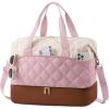 imageLOVEVOOK Weekender Bags for Women with Shoe Compartment Lightweight Travel Duffle Bag with Wet Pocket Hospital Overnight Bags for Women Labor Delivery Personal Item Carry On Bag for Gym SportWhite  Pink