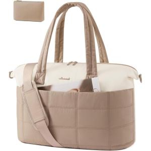imageLOVEVOOK Small Gym Bag for Women amp Men with Wet Pocket36L Cute Waterproof Womens Gym Bag Travel Duffel Bags Workout BagConvertible Carry on Bag Overnight Bags Personal Item Travel Bag Been GreenLBeige  Khaki