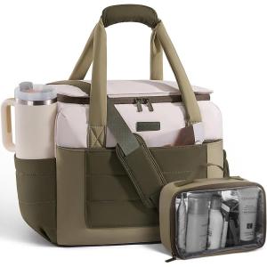imageLOVEVOOK Small Gym Bag for Women amp Men with Wet Pocket36L Cute Waterproof Womens Gym Bag Travel Duffel Bags Workout BagConvertible Carry on Bag Overnight Bags Personal Item Travel Bag Been GreenLBeen Green  Offwhite