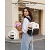 image:imageLOVEVOOK Upgrade Mini Backpack Purse for Women with Giant Tumbler HolderBeige Black Brown