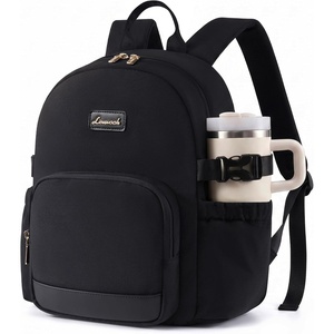 image:imageLOVEVOOK Upgrade Mini Backpack Purse for Women with Giant Tumbler HolderBlack